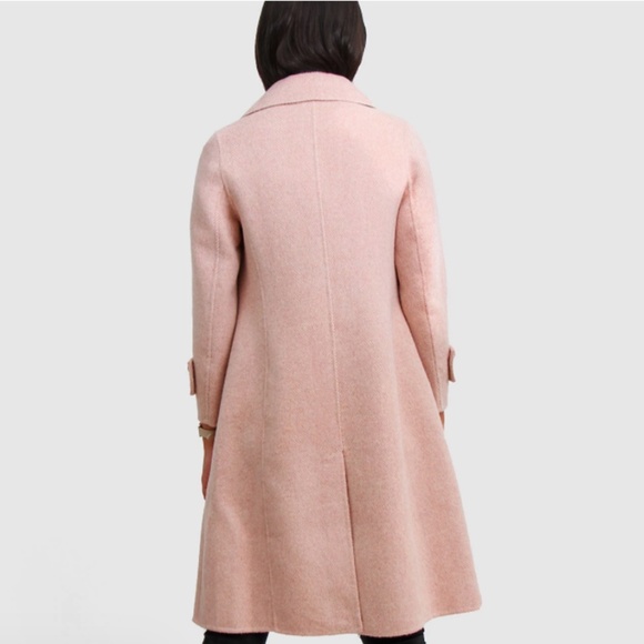 NWT 100% wool Belle & Bloom Herringbone pink coat. - Picture 7 of 9